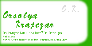 orsolya krajczar business card